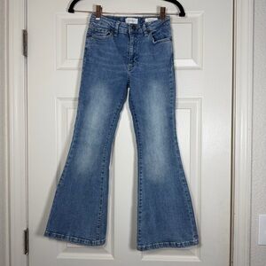 Jessica Simpson Girls Light Wash Sydney Flare Stretch Denim Jeans Cowgirl Sz 10